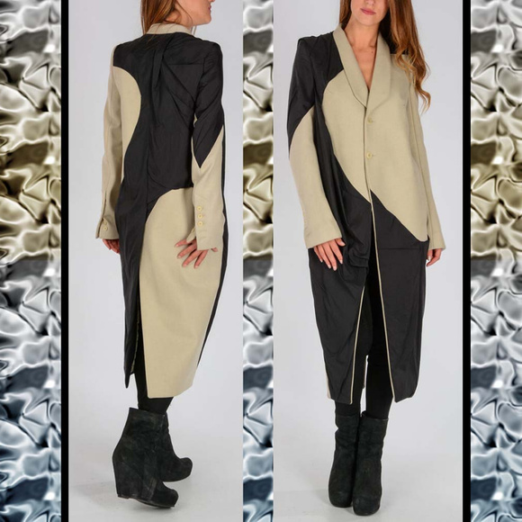 New Runway Rick Owens Fall 17 Tusk Coat sz 4/40 - Picture 1 of 14